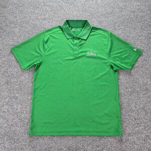 Under Armour Polo Shirt Mens Large Green Short Sleeve Golf Casual Outdoors